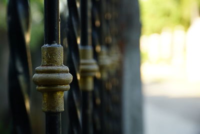 Close-up of metallic gate