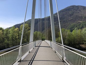 View of suspension bridge against sky