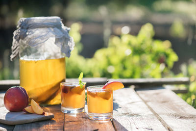 Close-up of drink on table