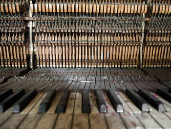 Interior of piano