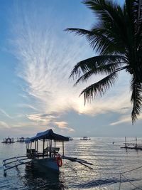 Scenic view of swimming pool by sea against sky