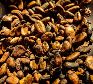 Full frame shot of roasted coffee beans