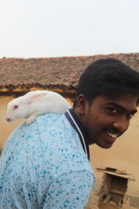 Portrait of young couple outdoors