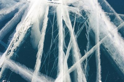 Close-up of frozen sea