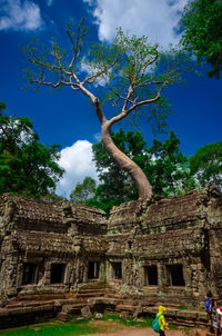 Low angle view of old ruin