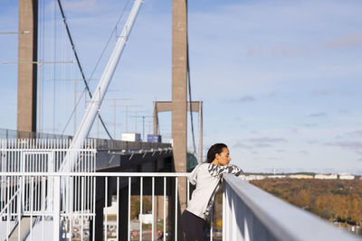 Woman looking at view