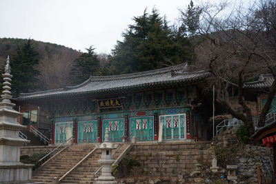 Sculpture in front of temple