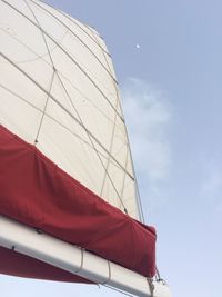 Low angle view of sailboat against sky