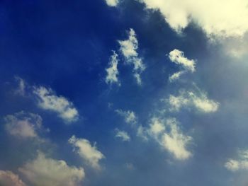 Low angle view of clouds in sky