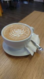 Close-up of coffee on table