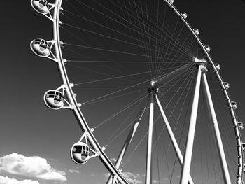 Low angle view of ferris wheel against sky