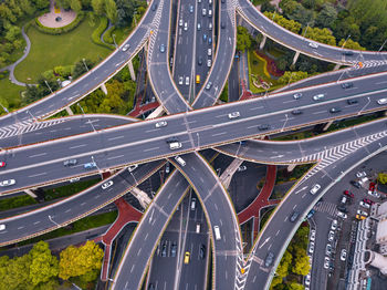 High angle view of elevated road