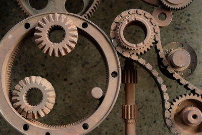 Close-up of machine parts