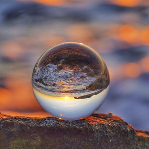 Close-up of crystal ball