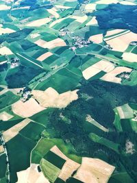 Aerial view of agricultural field