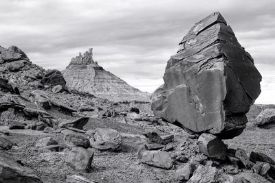 Scenic view of mountain against sky