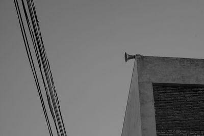 Low angle view of built structure against clear sky