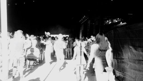 People in a row