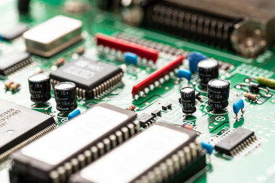 Close-up of computer keyboard on table