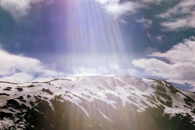 Low angle view of mountain against sky