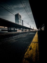 Railroad station platform