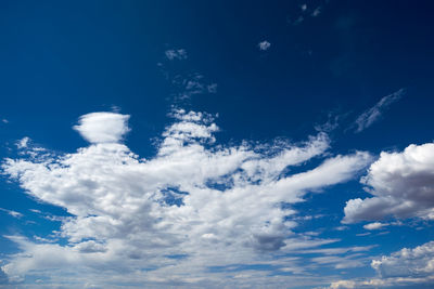 Low angle view of clouds in sky