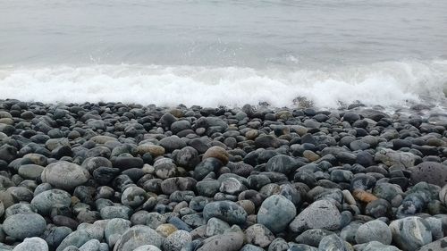 Pebbles on beach