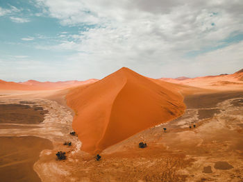 Scenic view of desert against sky