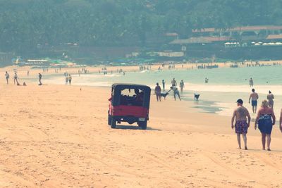 Group of people on beach