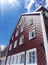 Low angle view of house against sky