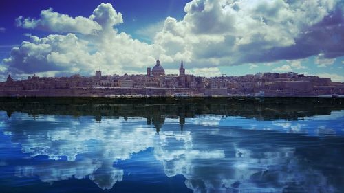 Reflection of clouds in water