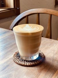 Close-up of coffee on table