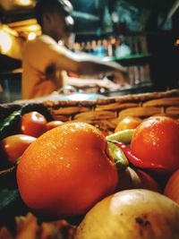 Close-up of fruits in market