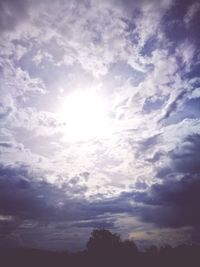 Low angle view of sky at sunset