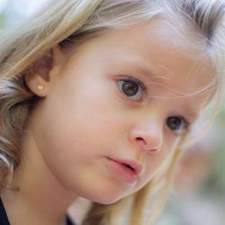 Close-up portrait of cute girl