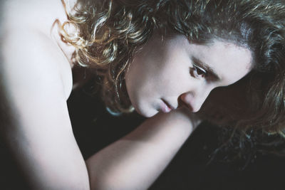 Close-up portrait of woman