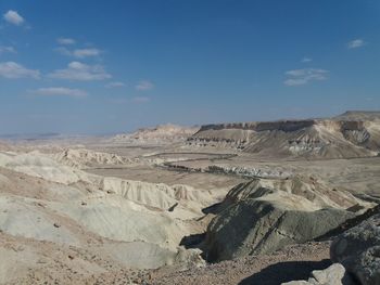 Scenic view of desert against sky