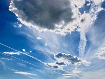 Low angle view of clouds in sky