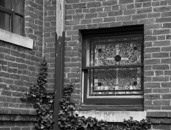 Window on brick wall