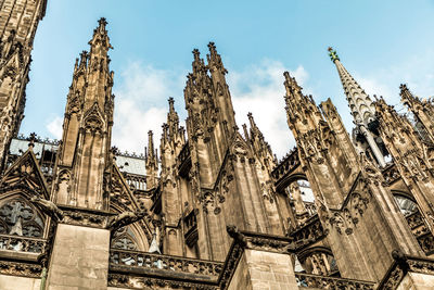 Low angle view of traditional building against sky