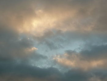 Low angle view of storm clouds in sky