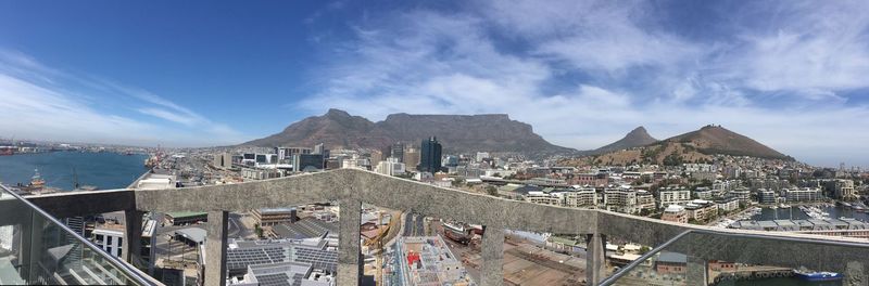 High angle view of town