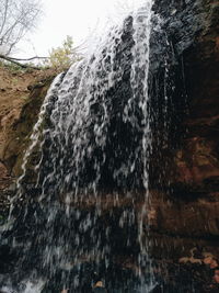 Scenic view of waterfall