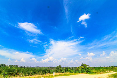 Scenic view of landscape against cloudy sky