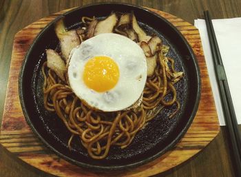 Close-up of served food