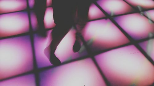 Close-up of woman in dark