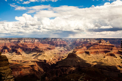 Aerial view of dramatic landscape