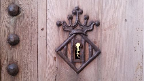 Close-up of wooden door