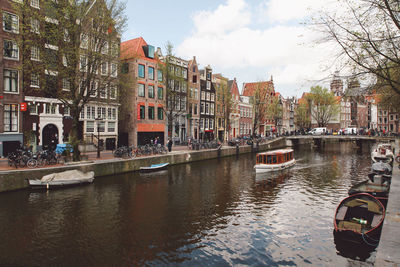 Residential buildings by canal