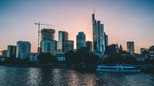 View of skyscrapers at waterfront